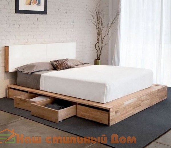 Модели кроватей с местами для хранения | Наш стильный Дом